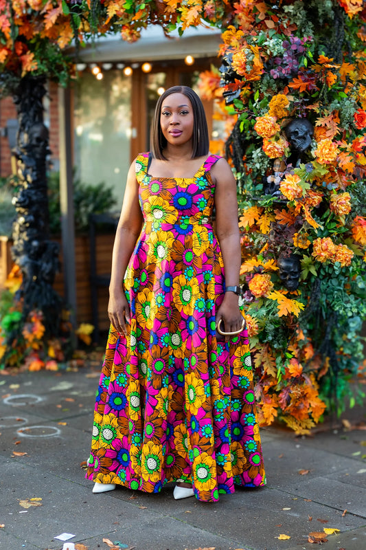 Floral African Print Maxi Dress – Bimbola | KAFOS