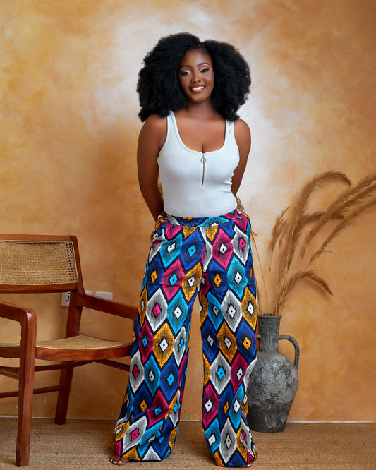 Mommy and Me Ankara Pants – Onome Red Trousers | KAFOS